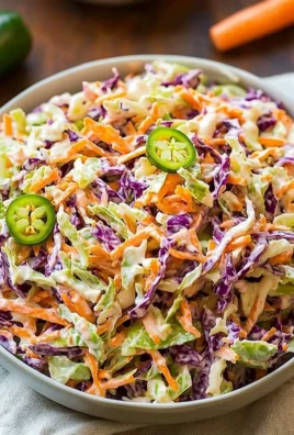 A deliciously bold and flavor-packed coleslaw in a vibrant bowl.