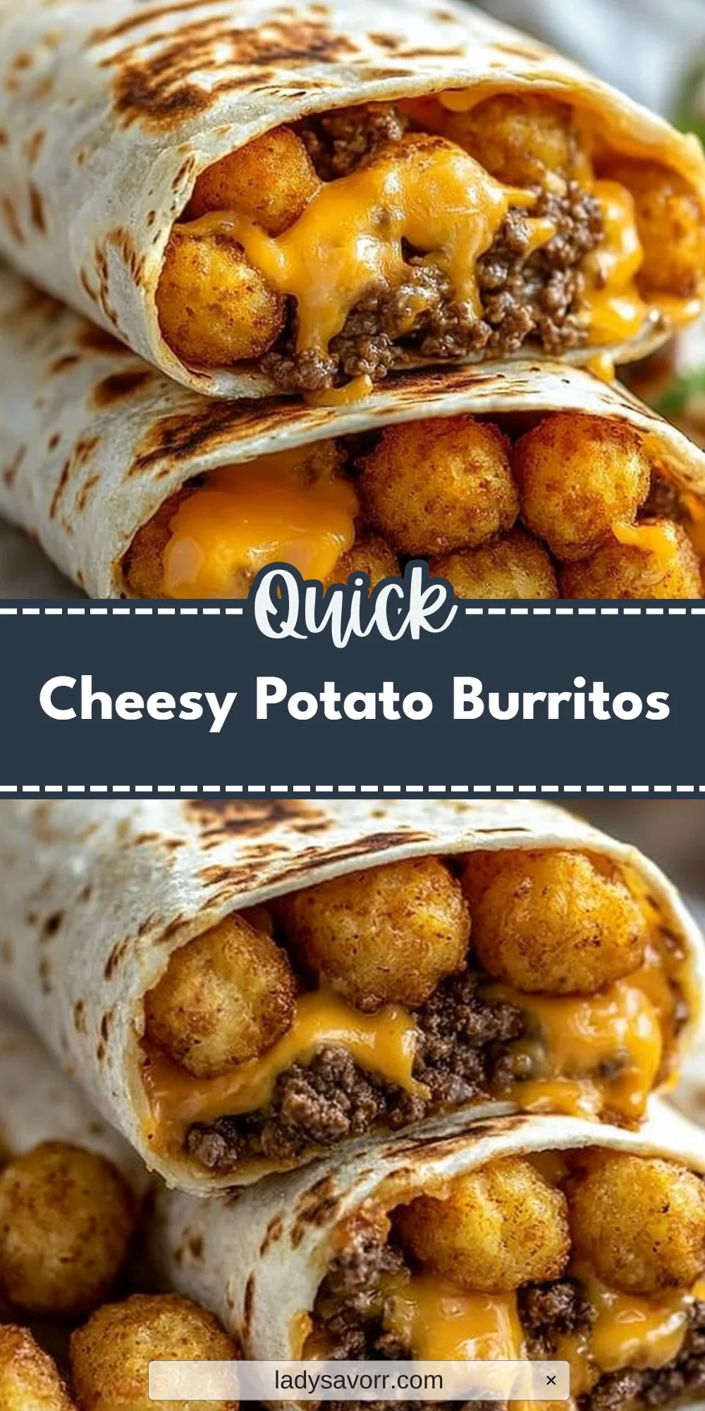 Cheesy Potato Burritos