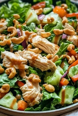 A vibrant Chicken Cashew Crunch Salad with colorful veggies and crunchy cashews