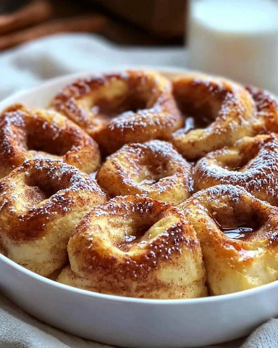 Delicious cinnamon roll french toast casserole baked to perfection