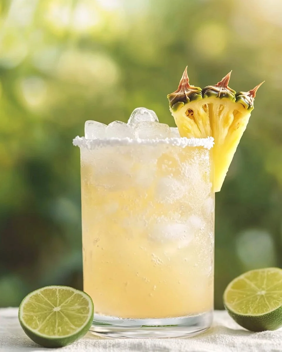 Refreshing Coconut Spritz cocktail with tropical garnishes