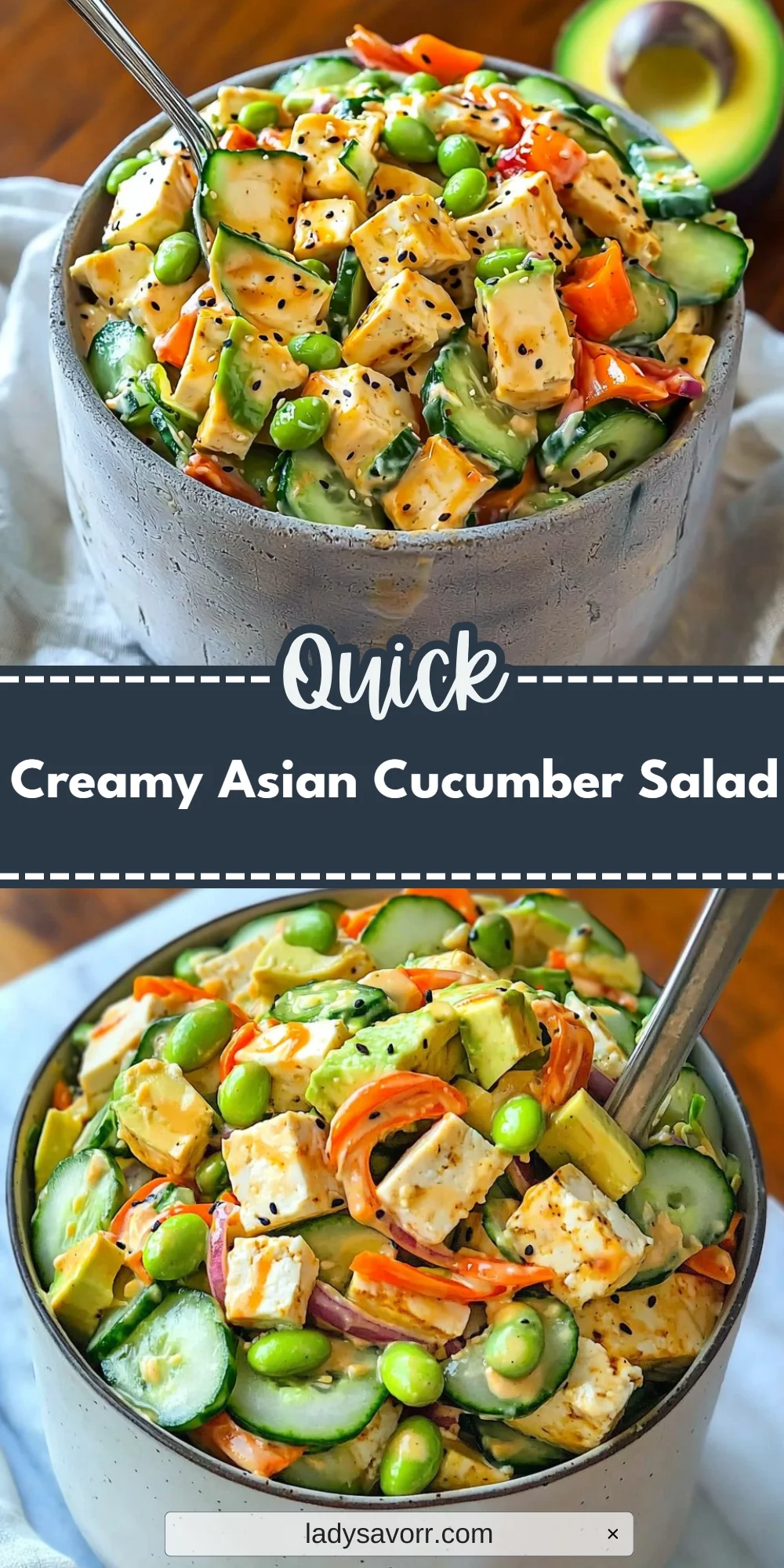 Creamy Asian Cucumber Salad