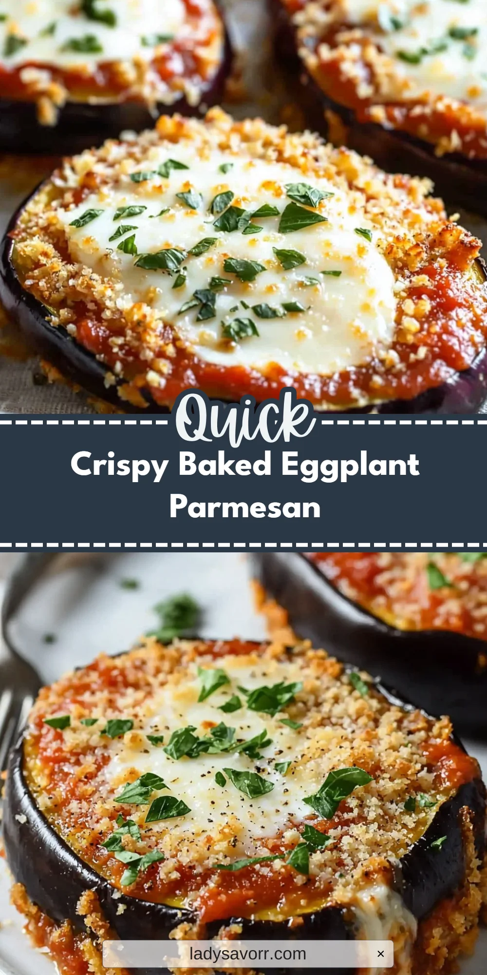 Crispy Baked Eggplant Parmesan