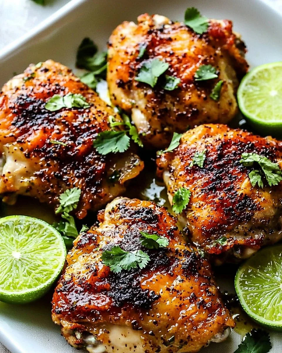 Crispy Cilantro Lime Chicken Thighs