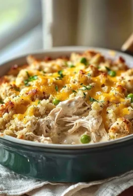 Dolly's Chicken and Stuffing Casserole baked and ready to serve