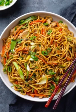 Delicious Easy Chinese Take-Out Chow Mein with vegetables and noodles