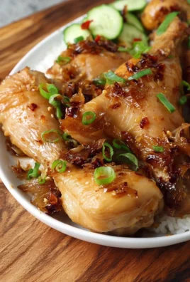 Delicious Ginger Soy Chicken Drumsticks garnished and ready to serve