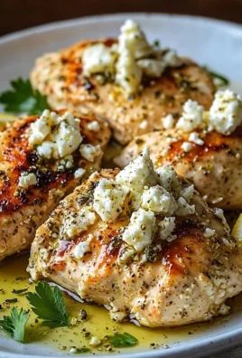 Delicious Greek Chicken with Lemon and Feta served on a plate