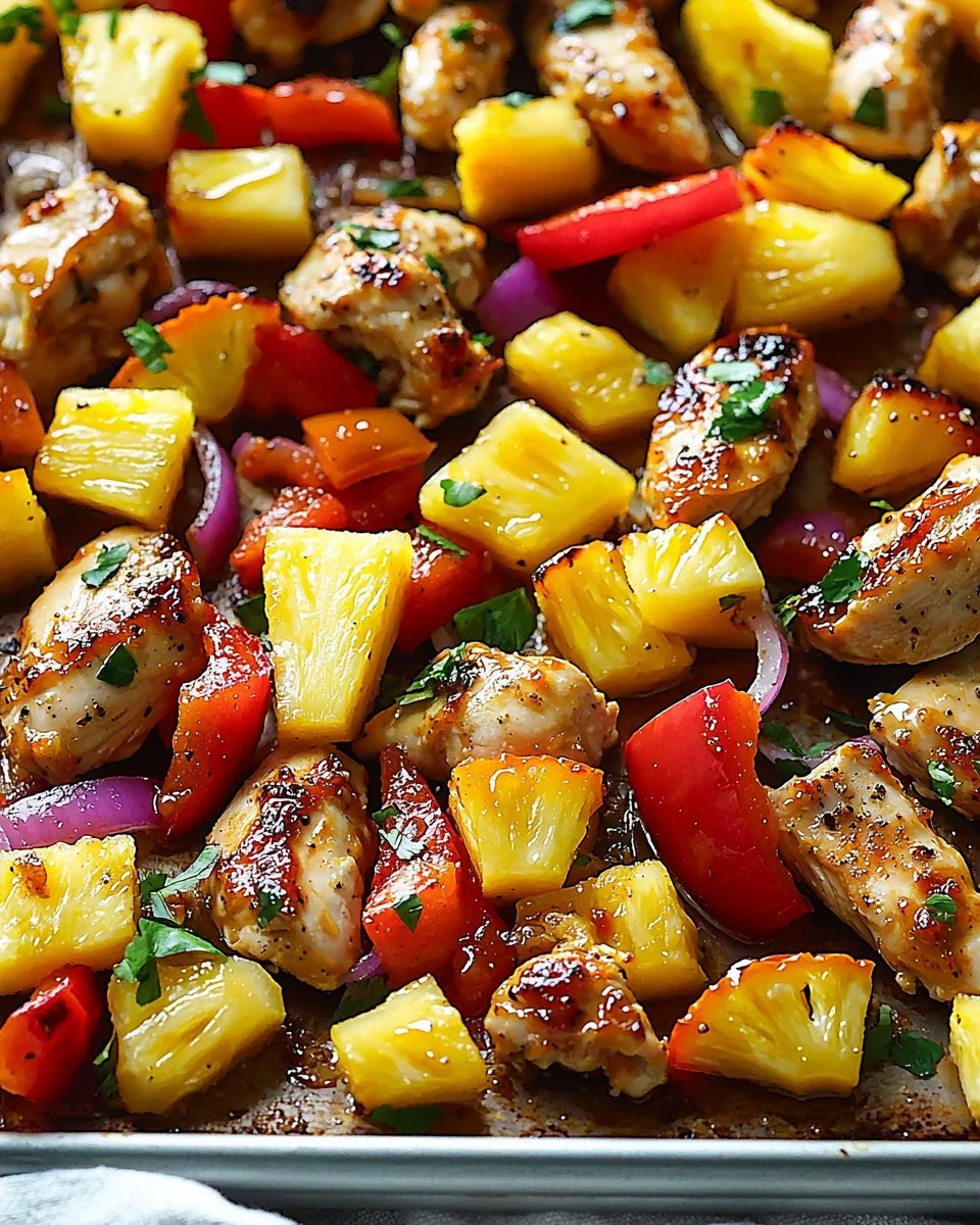 Hawaiian Chicken Sheet Pan