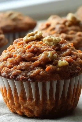 Healthy Carrot Cake Protein Muffins with nuts and frosting