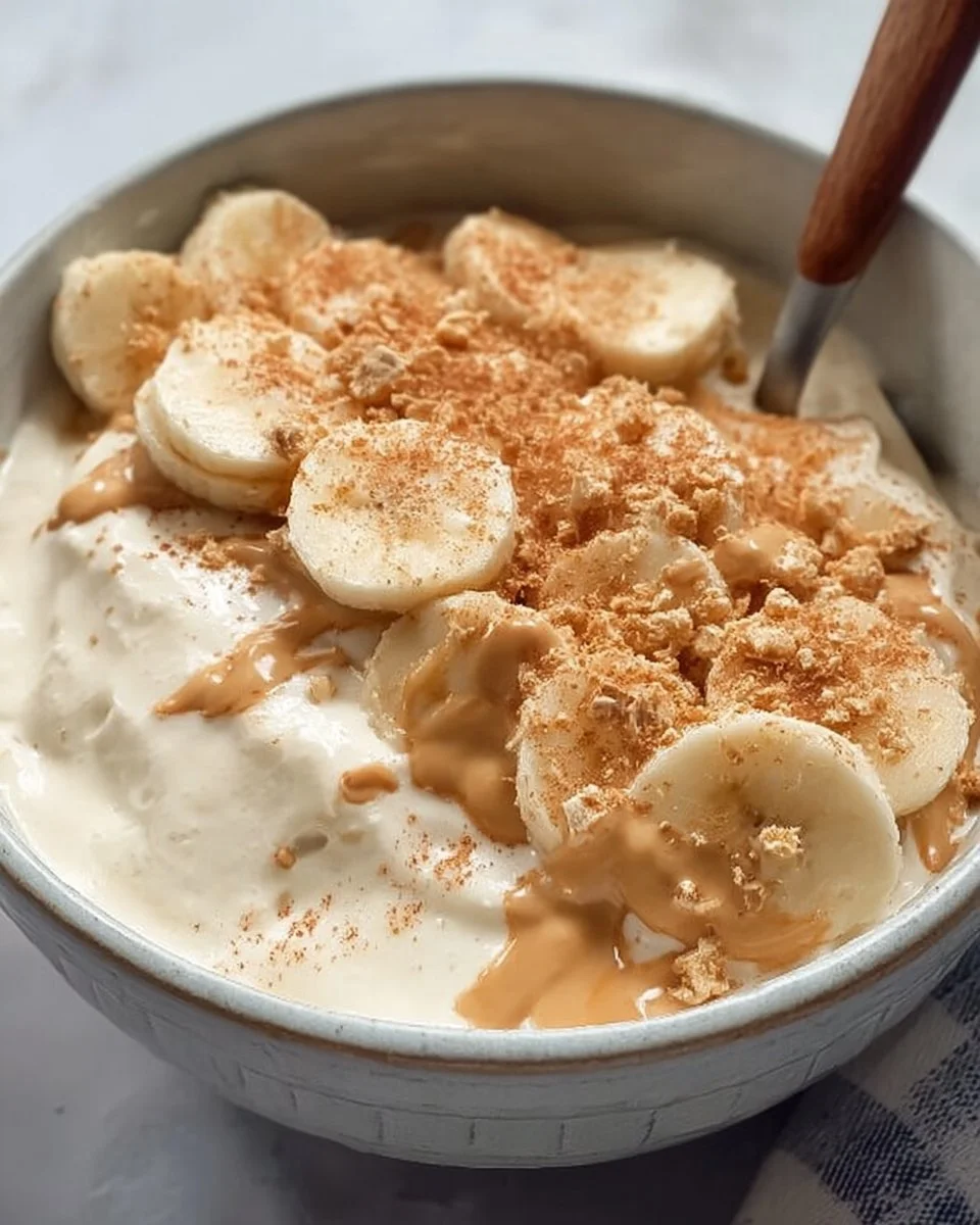 Healthy High Protein Banana Pudding Bowl