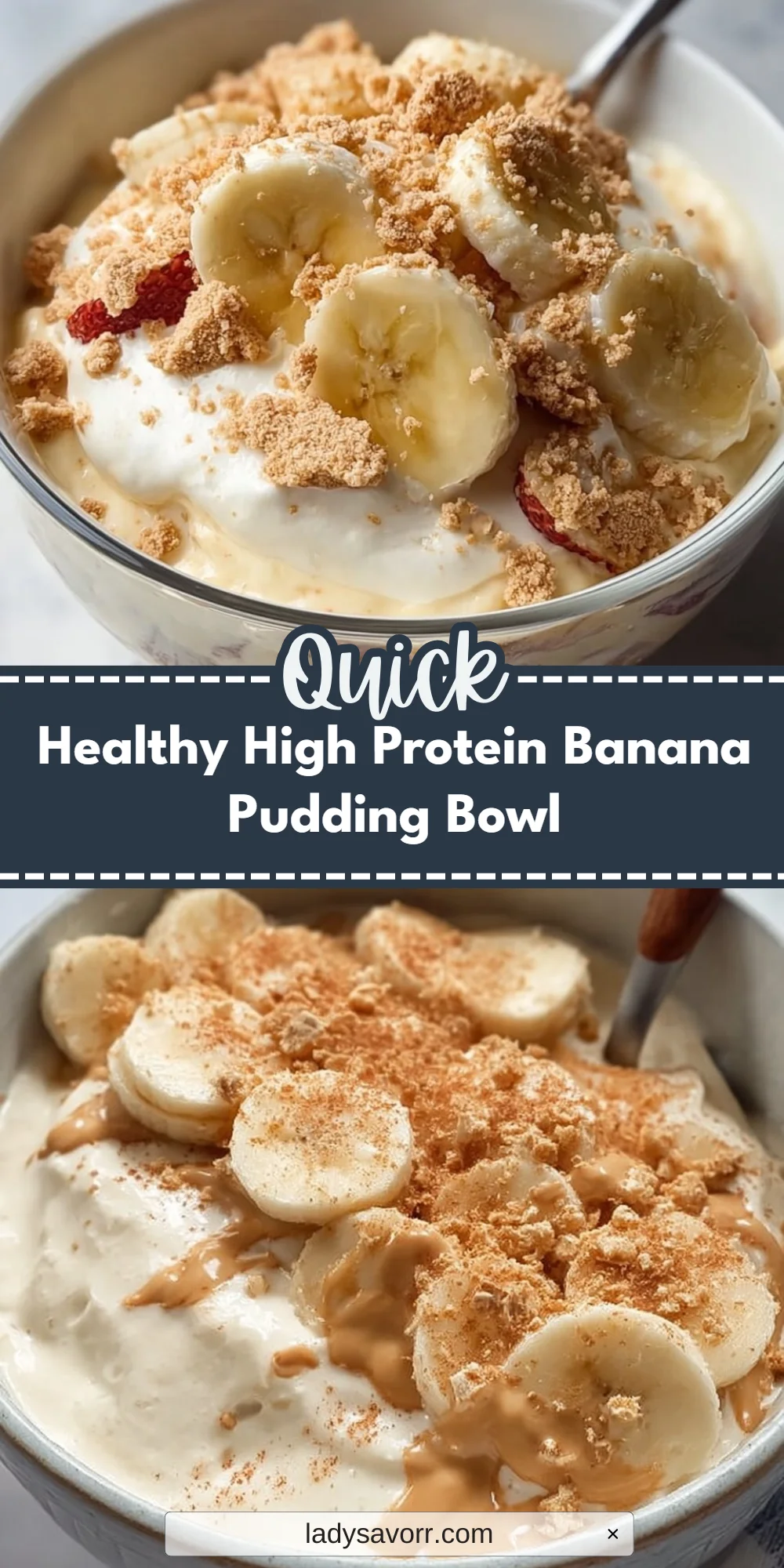Healthy High Protein Banana Pudding Bowl