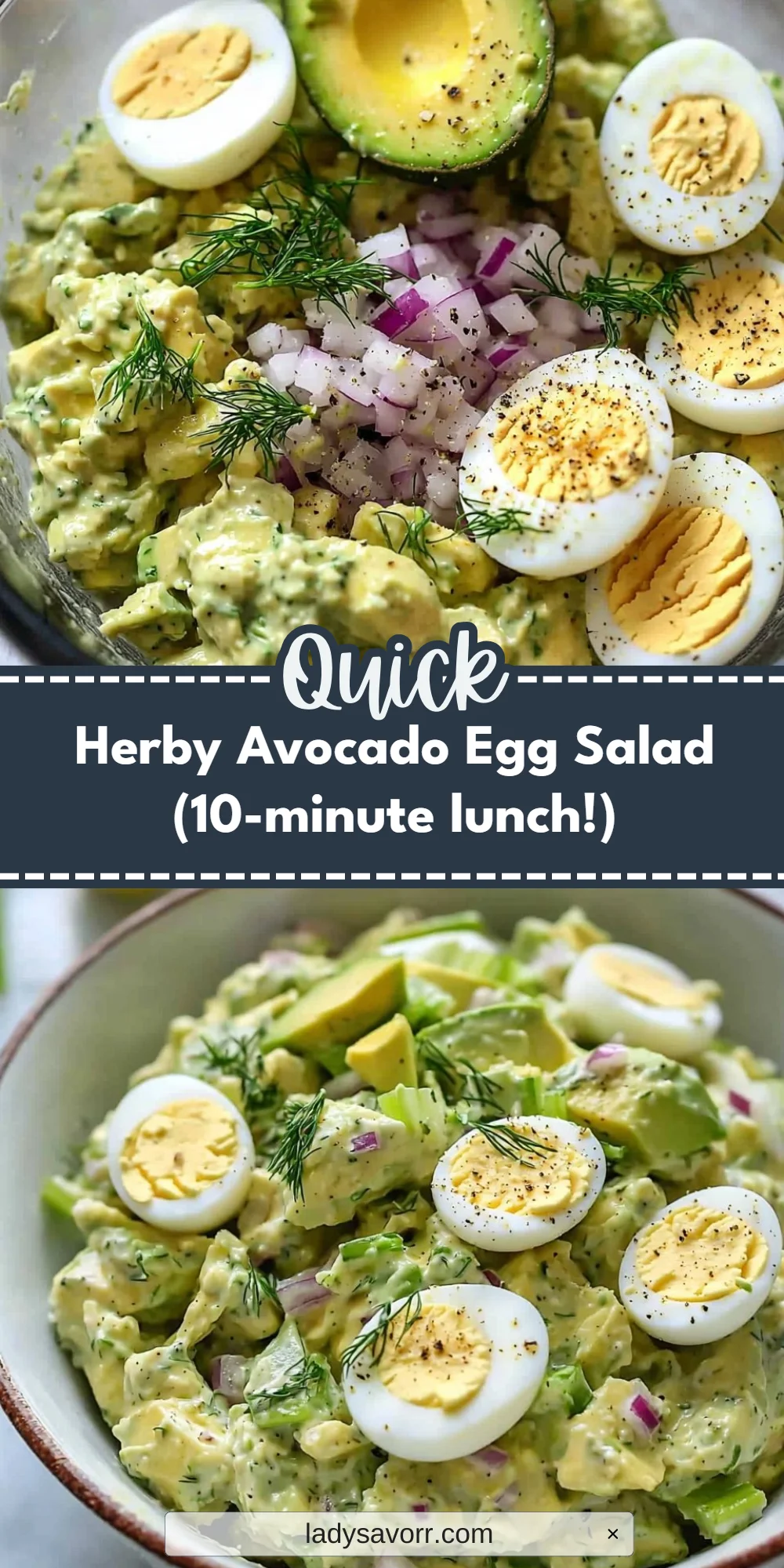 Herby Avocado Egg Salad (10-minute lunch!)
