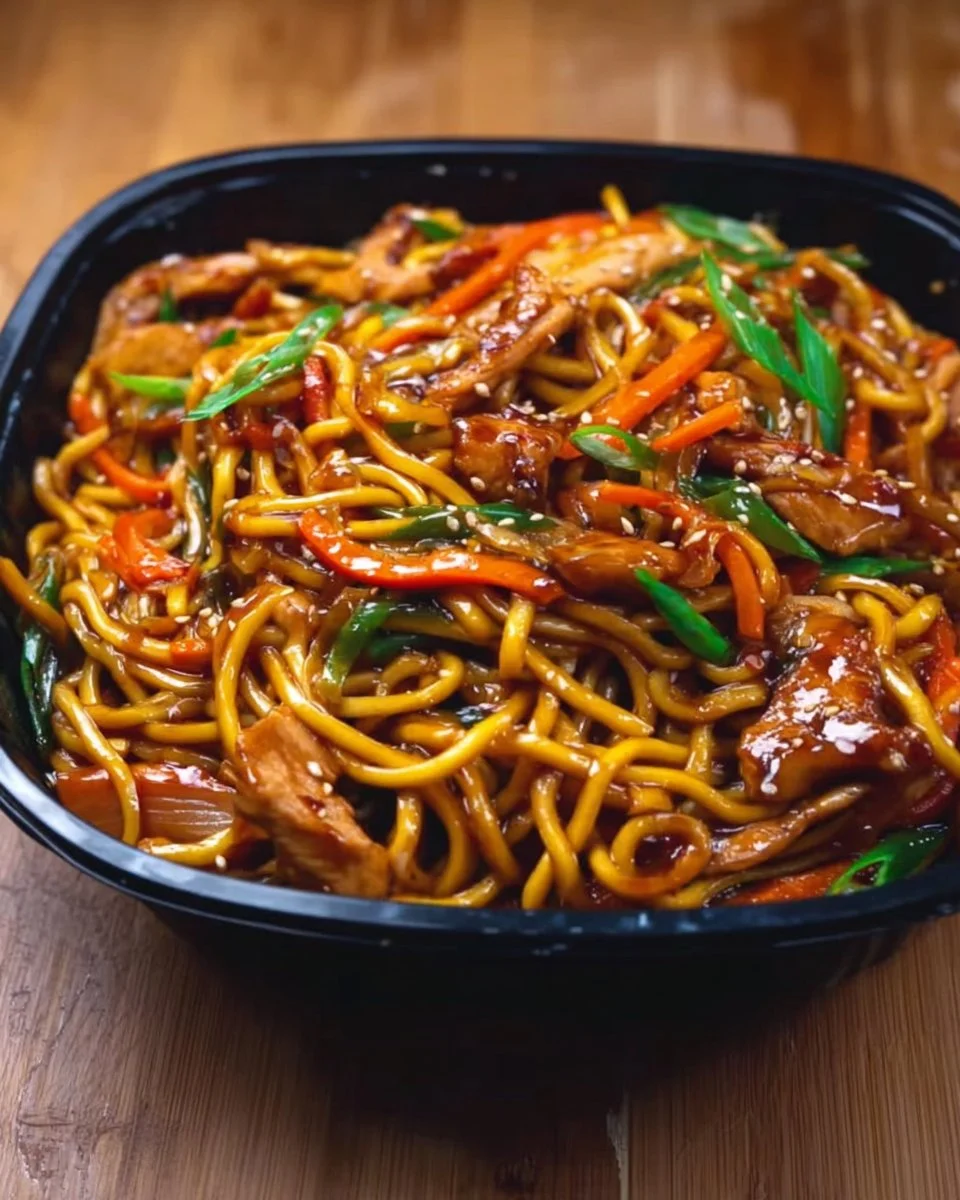 HIGH PROTEIN Chicken Chow Mein Noodles Meal Prep