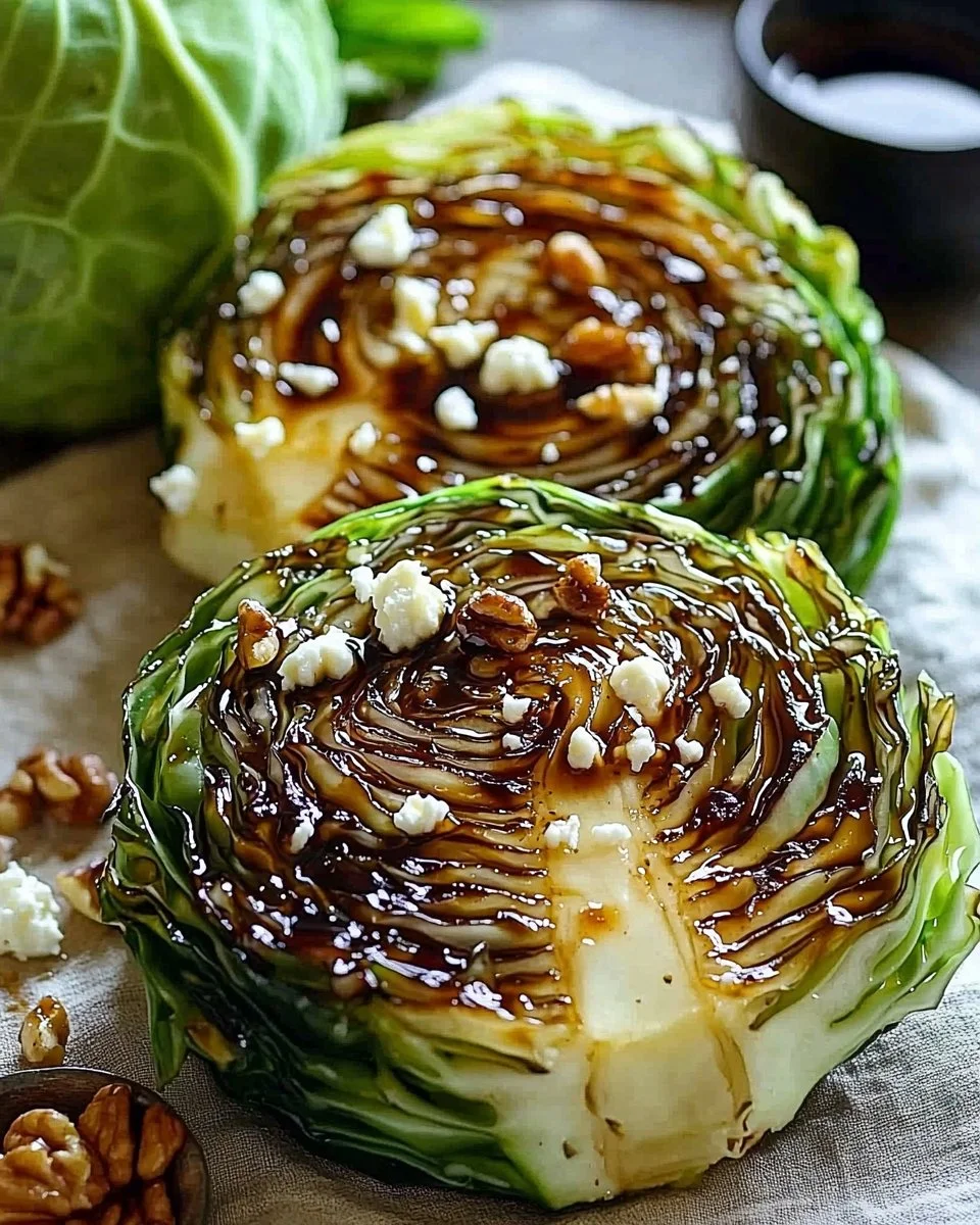 Honey Balsamic Cabbage Steaks