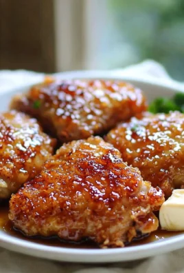 Honey garlic crispy chicken garnished with green onions on a plate.