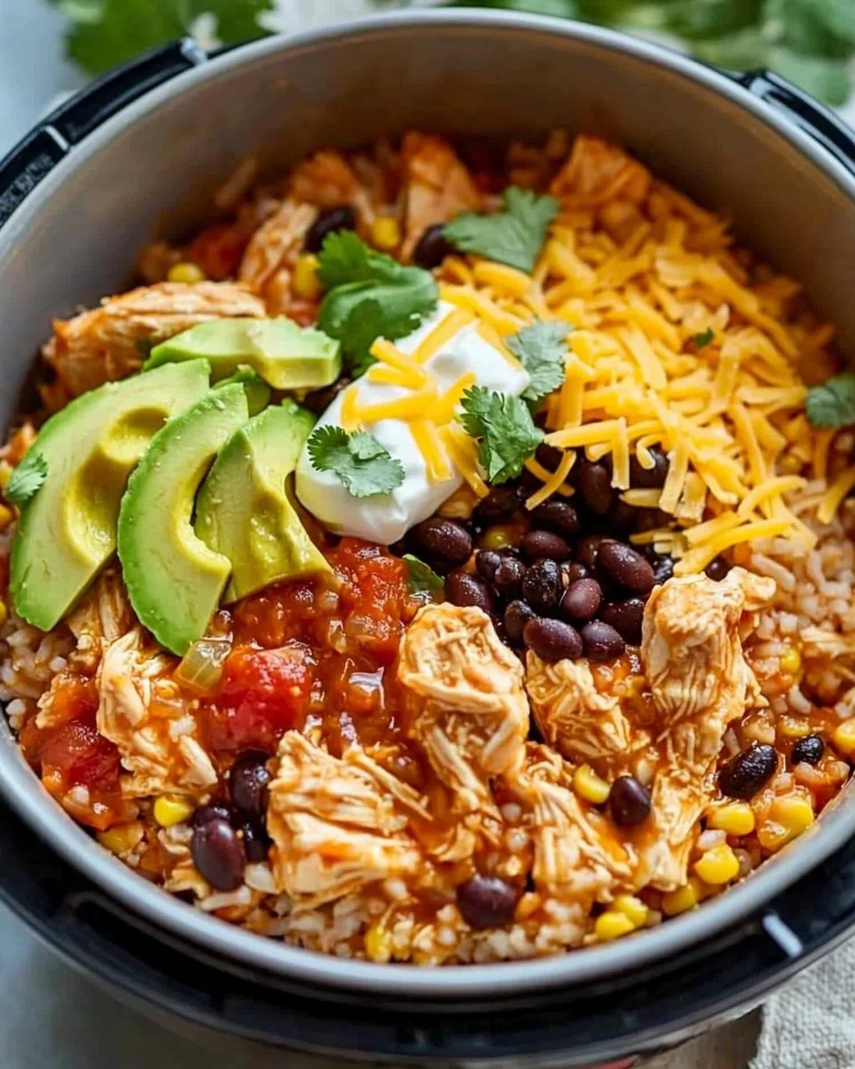 Instant Pot Chicken Burrito Bowls