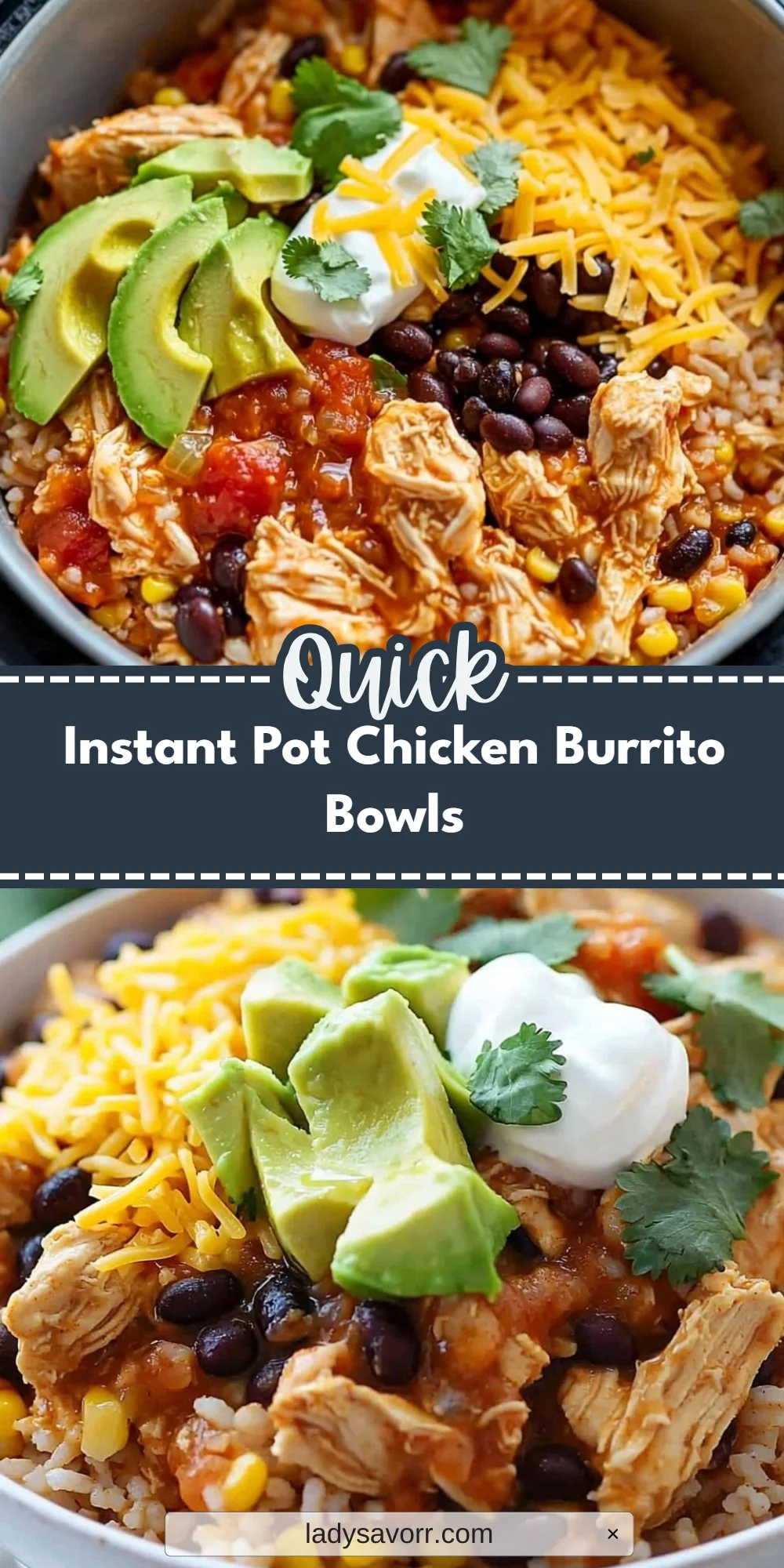 Instant Pot Chicken Burrito Bowls