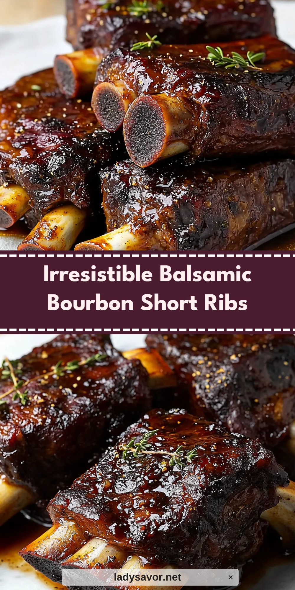 Irresistible Balsamic Bourbon Short Ribs