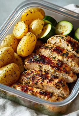Delicious lemon garlic chicken garnished with fresh herbs for meal prep