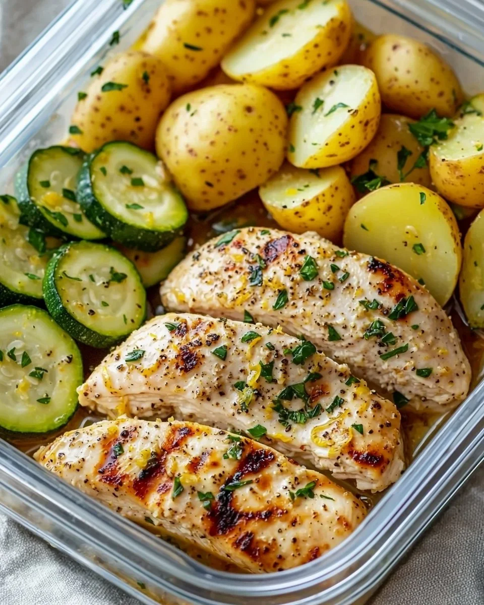 Delicious Lemon Garlic Chicken Meal Prep for healthy dining