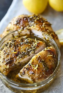 Lemon and garlic Greek marinated chicken cooked to perfection