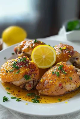 Juicy Lemon Pepper Chicken Thighs ready to serve.