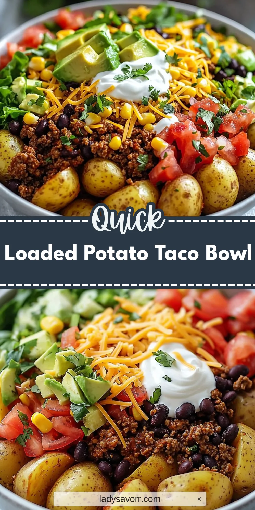 Loaded Potato Taco Bowl