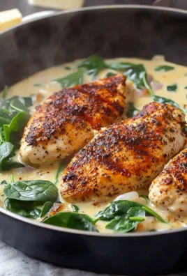 One Pan Blackened Chicken Alfredo served in a skillet with creamy sauce