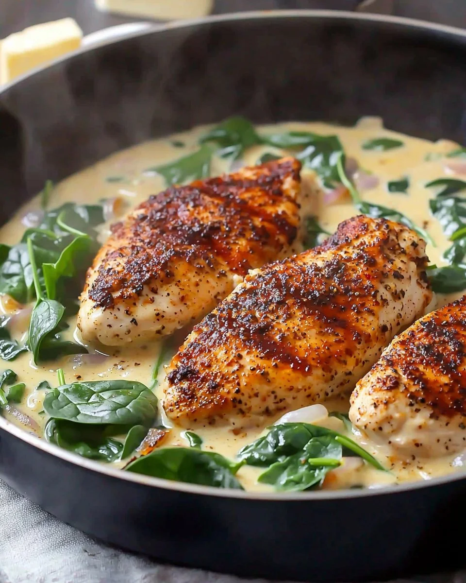 One Pan Blackened Chicken Alfredo