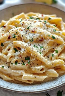 One Pot Creamy Garlic Pasta served in a bowl, garnished with parsley