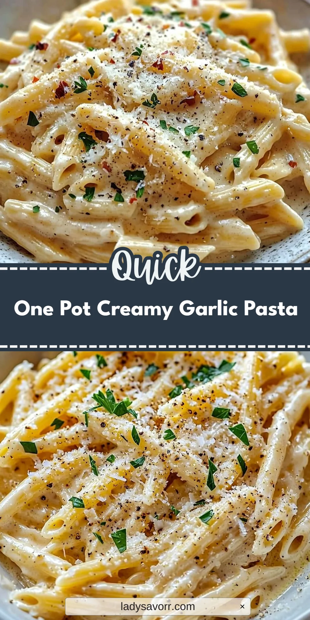 One Pot Creamy Garlic Pasta