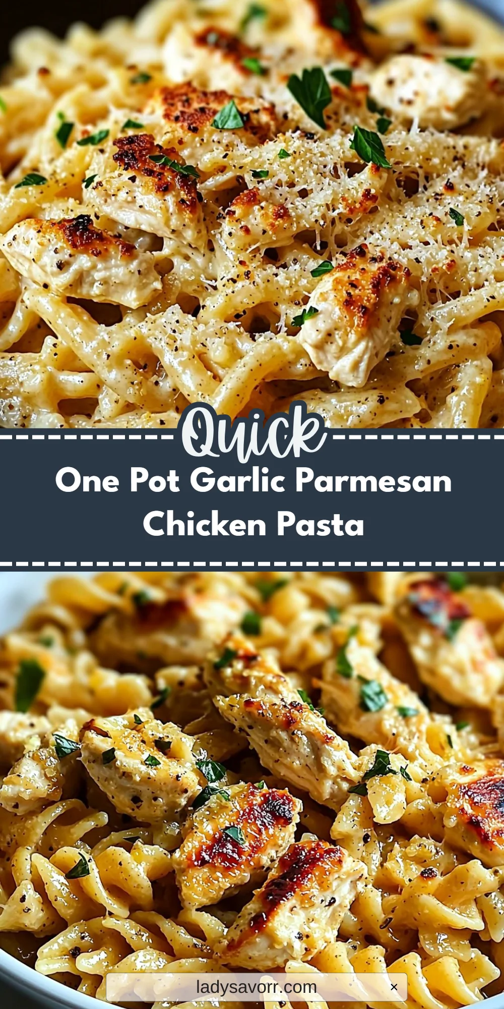 One Pot Garlic Parmesan Chicken Pasta
