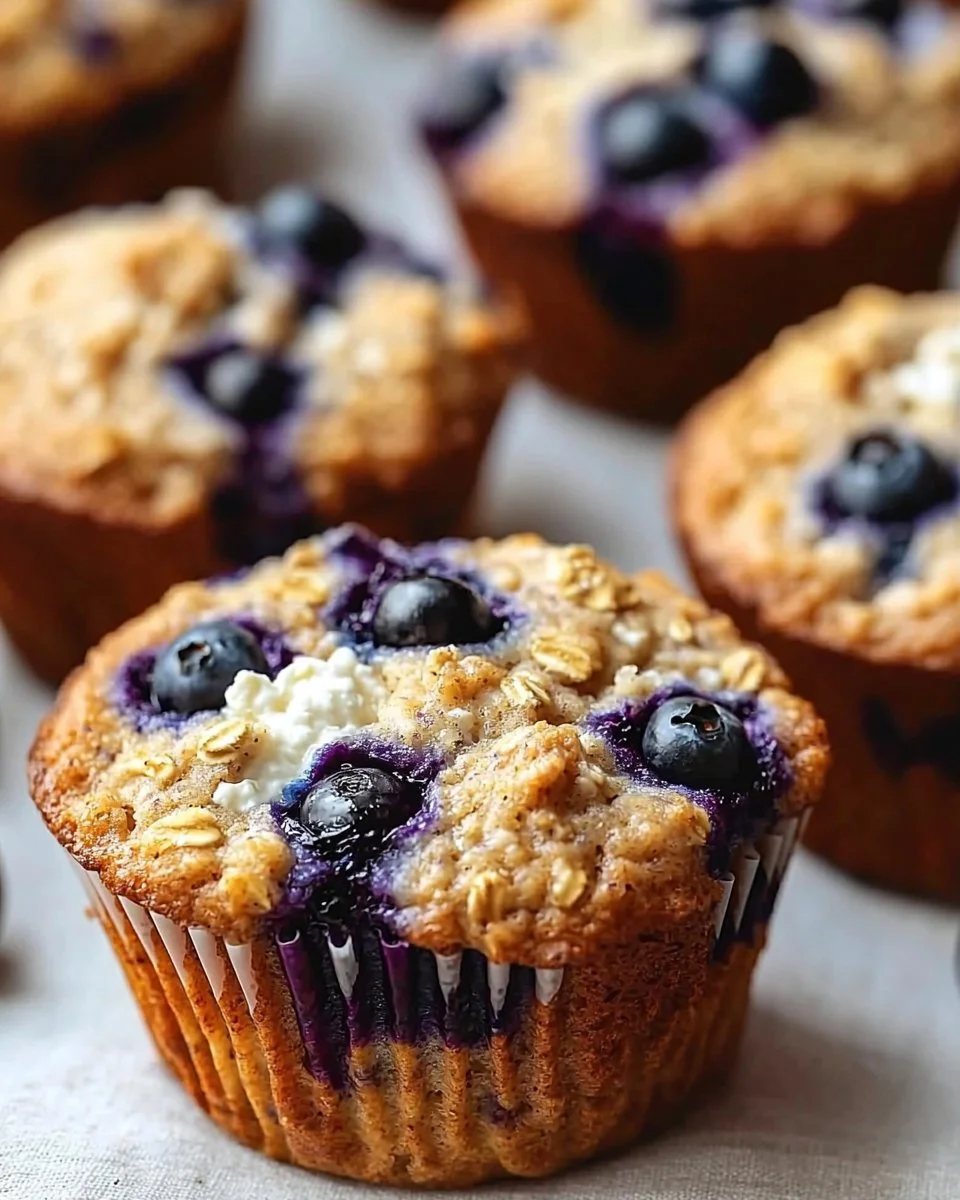 Protein Cottage Cheese Blueberry Muffins