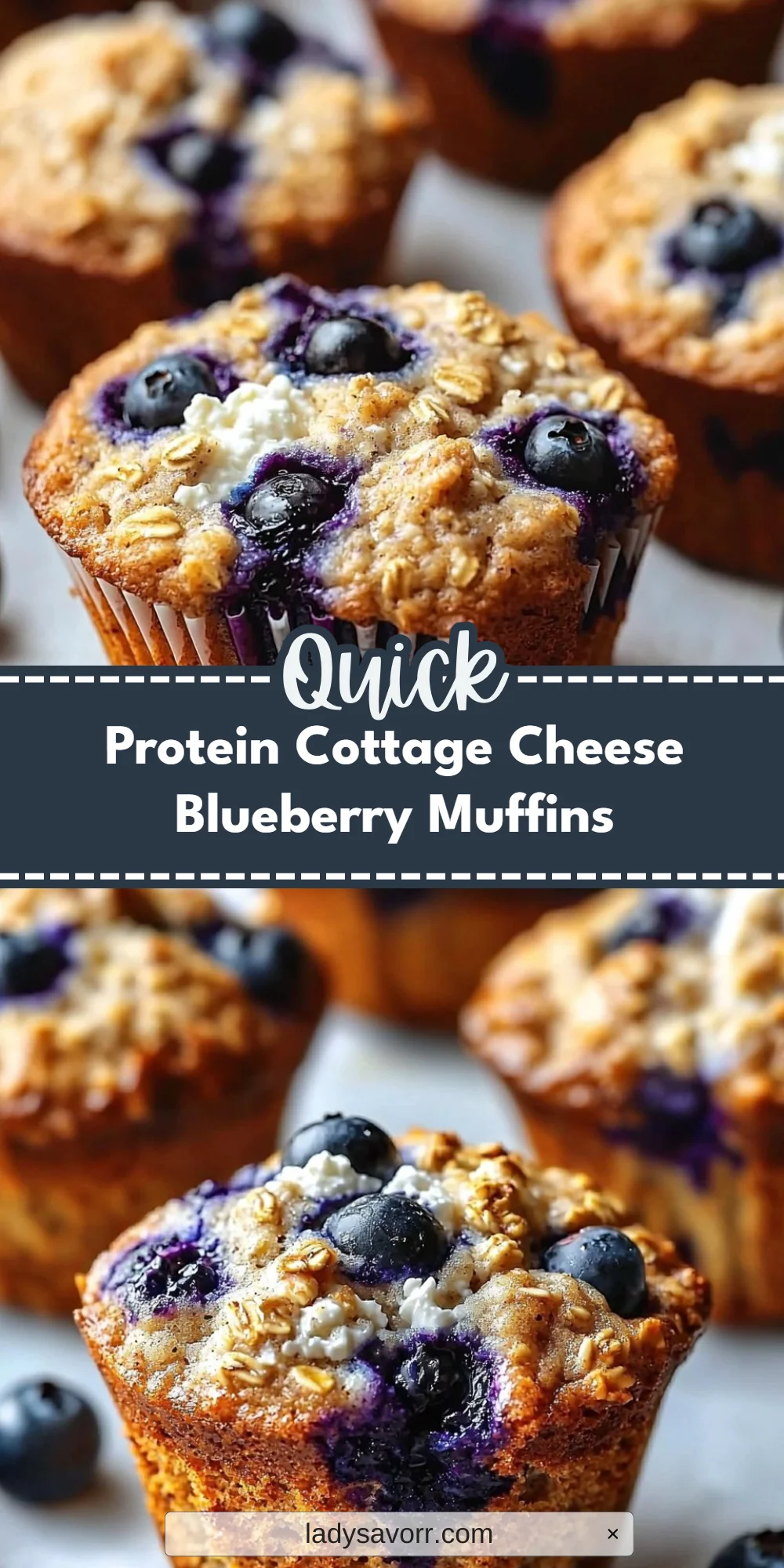 Protein Cottage Cheese Blueberry Muffins