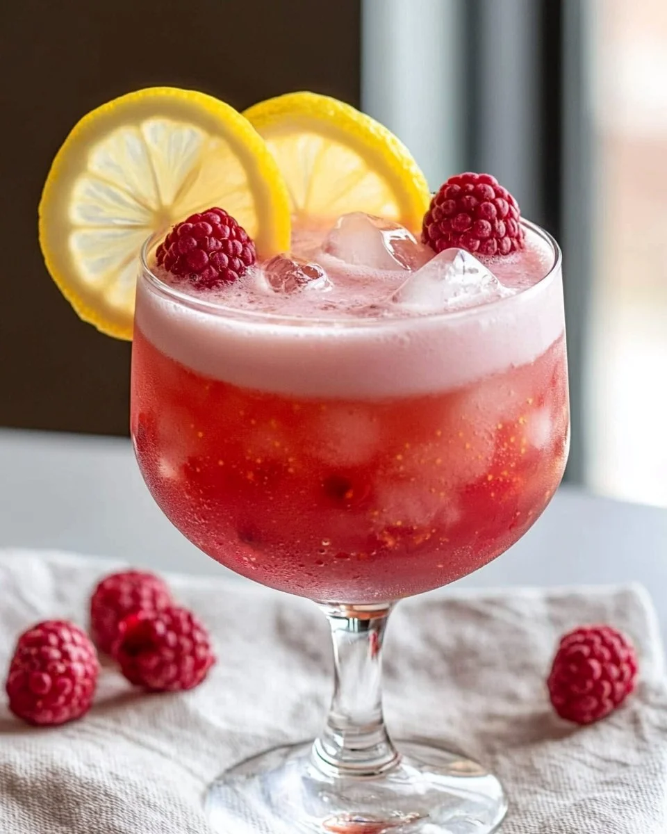 Raspberry Gin Sour Cocktail