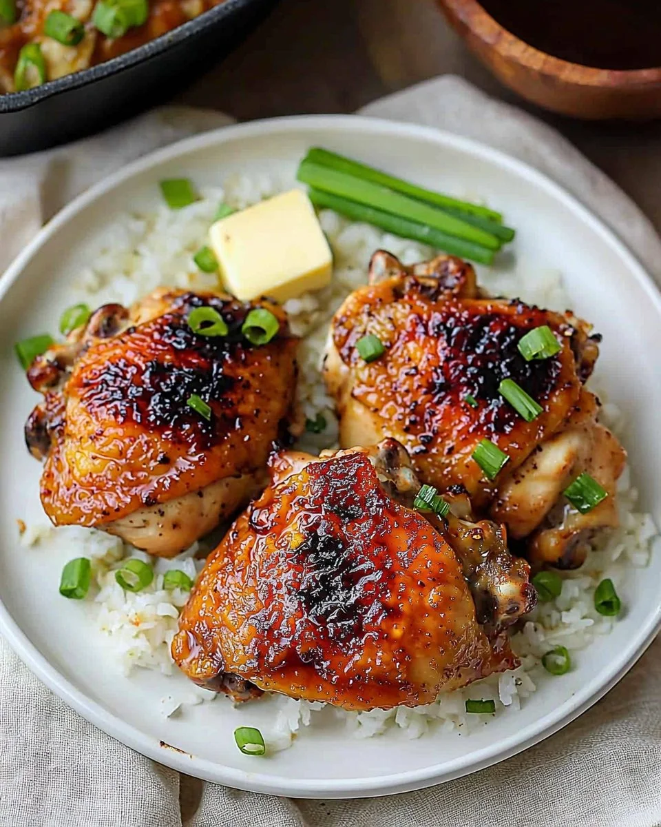 Roasted Miso Chicken Thighs