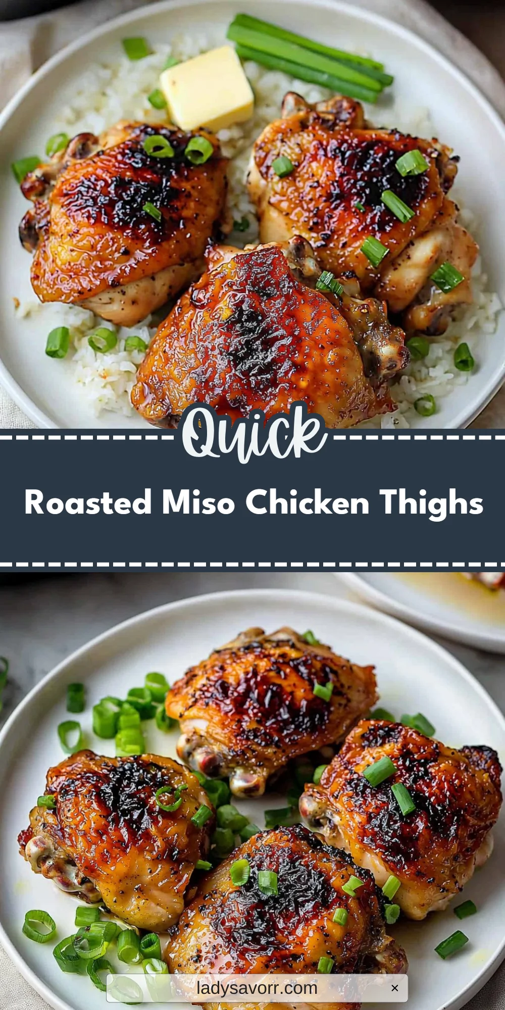 Roasted Miso Chicken Thighs