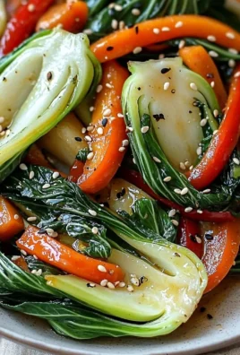 Sautéed Bok Choy with Carrots and Peppers, a healthy vegetable dish