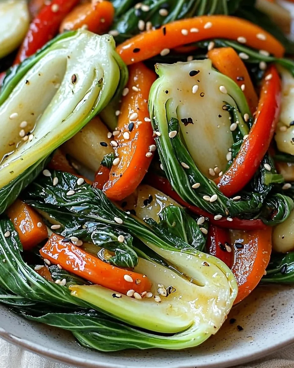 Sautéed Bok Choy with Carrots and Peppers