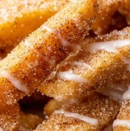 Crispy air fryer apple fries served as a healthy snack