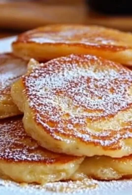 Delicious apple yogurt pancakes served on a plate with syrup and fruit