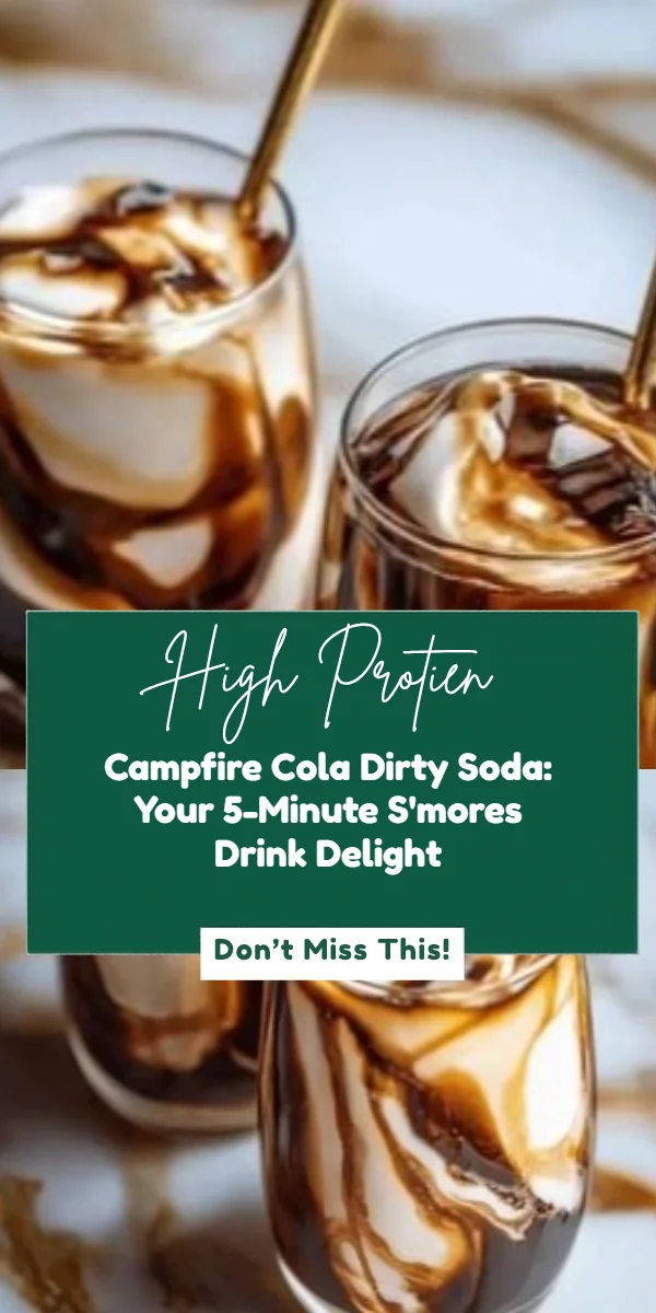 Campfire Cola Dirty Soda: Your 5-Minute S'mores Drink Delight