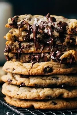 Freshly baked chocolate chip cookies on a cooling rack