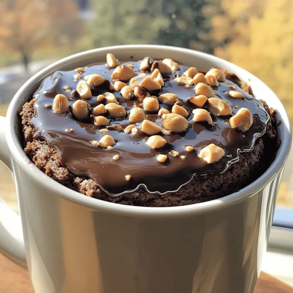 Chocolate Peanut Butter Mug Cake