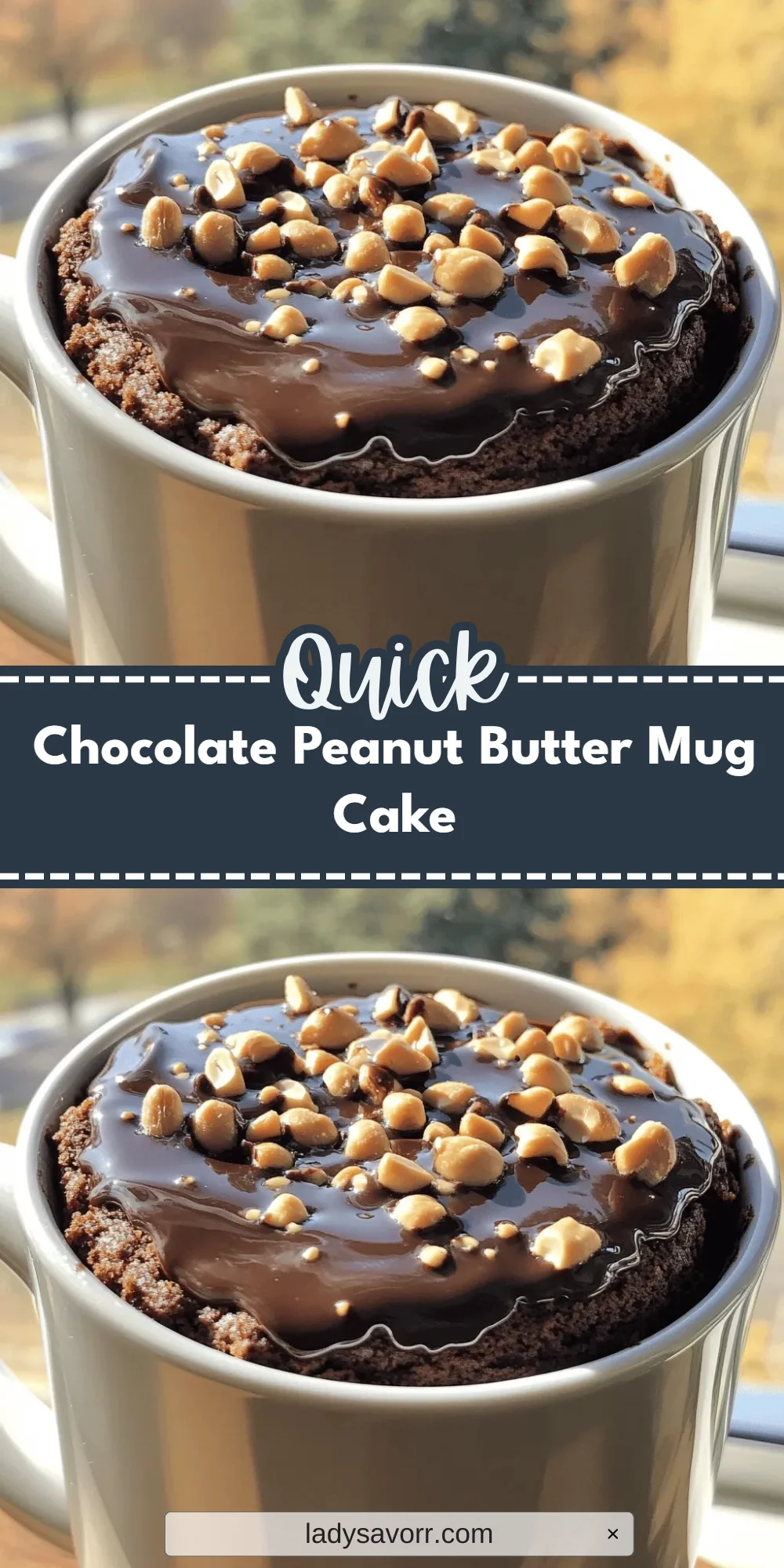 Chocolate Peanut Butter Mug Cake