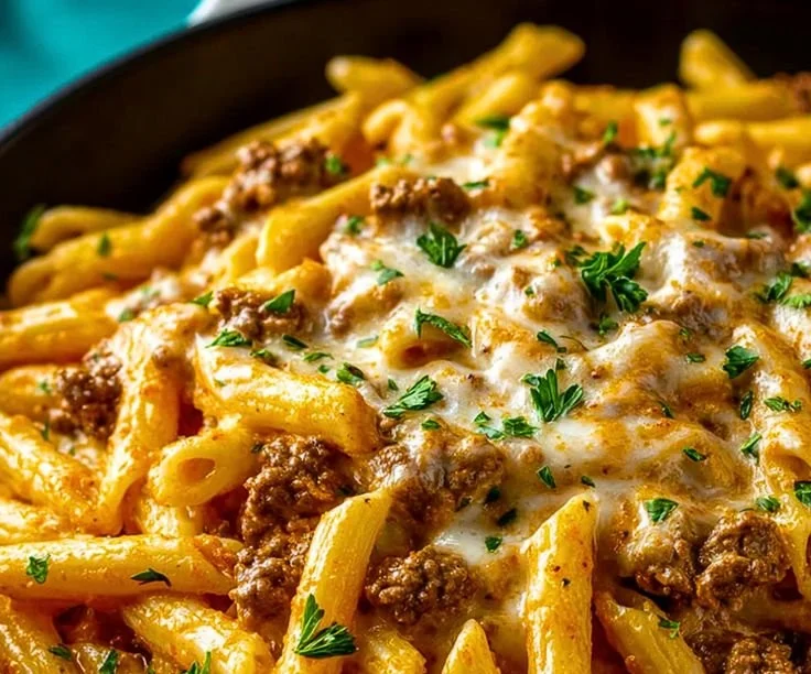 Creamy High Protein Beef Pasta