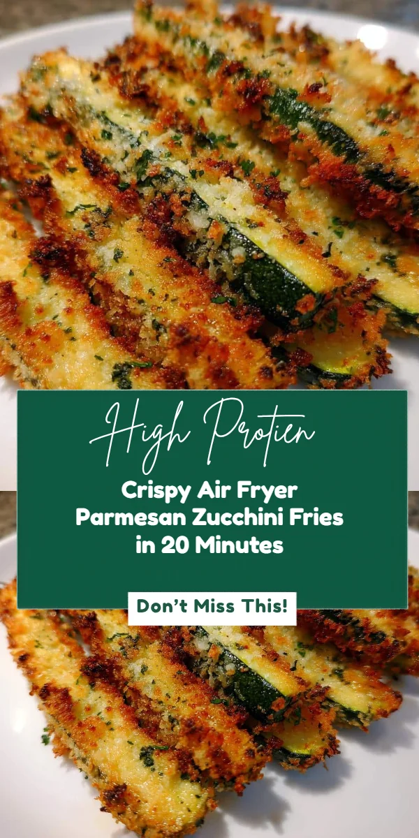 Crispy Air Fryer Parmesan Zucchini Fries in 20 Minutes