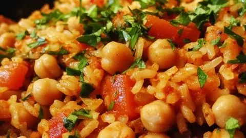 Easy One-Pot Spanish Chickpea & Smoked Paprika Rice Magic