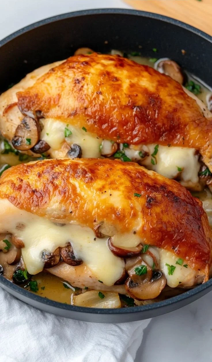Flavorful Mushroom Stuffed Chicken Breast